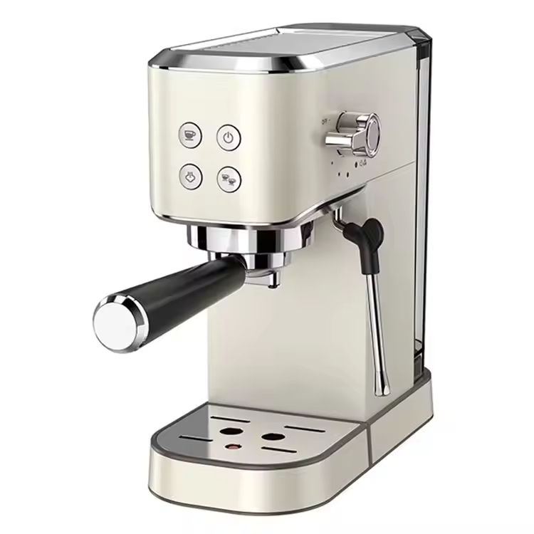 electric Italian espresso coffee maker machine 1350W coffee machine for office and house auto milk frother stainless steel for latte and cappuccino