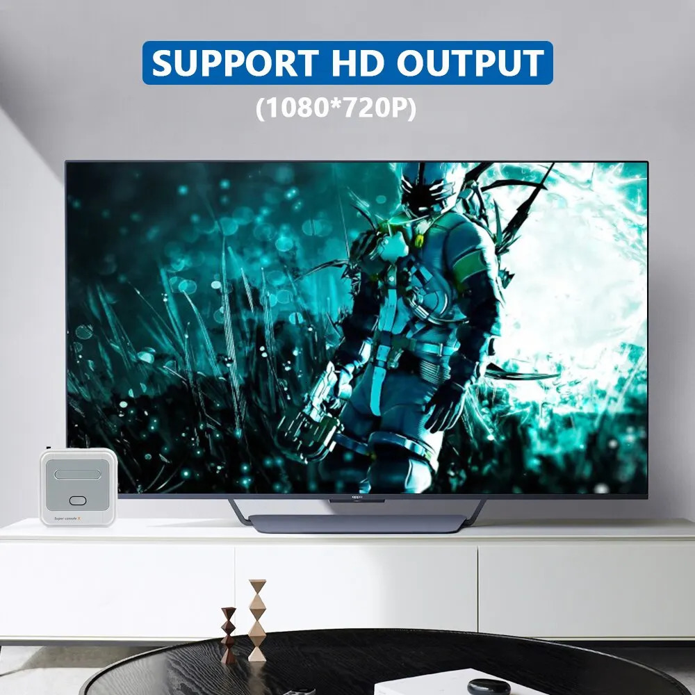 KINHANK Game Box Super Console X Retro Video Game Console Support 90000 Games 50 Emulators for PS1/PSP/MAME/DC with Controllers 250818ww