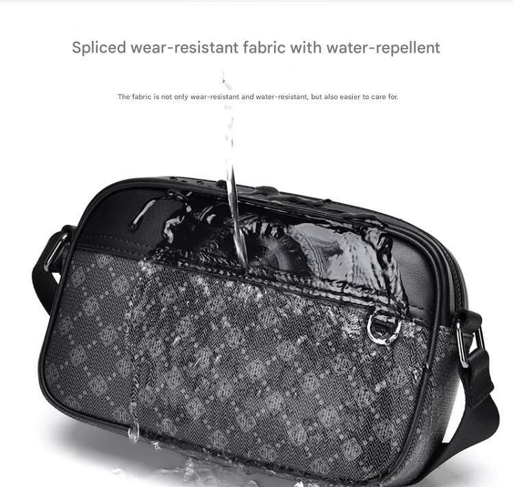 Printed Single Shoulder Men, Casual Bag, Small Square Work and Commute, Multifunctional Backpack, Crossbody Bag for Men