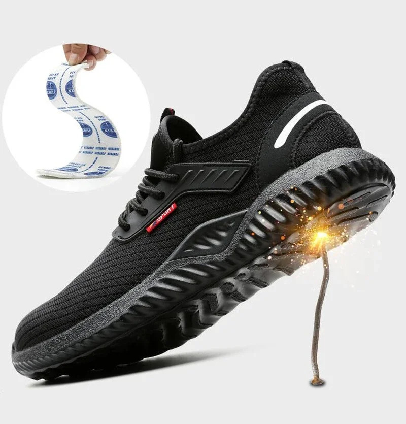Work Safety Shoes Anti-Smashing Steel Toe Puncture Proof Construction Lightweight Breathable Sneakers Boots Men Women Air Light 250731