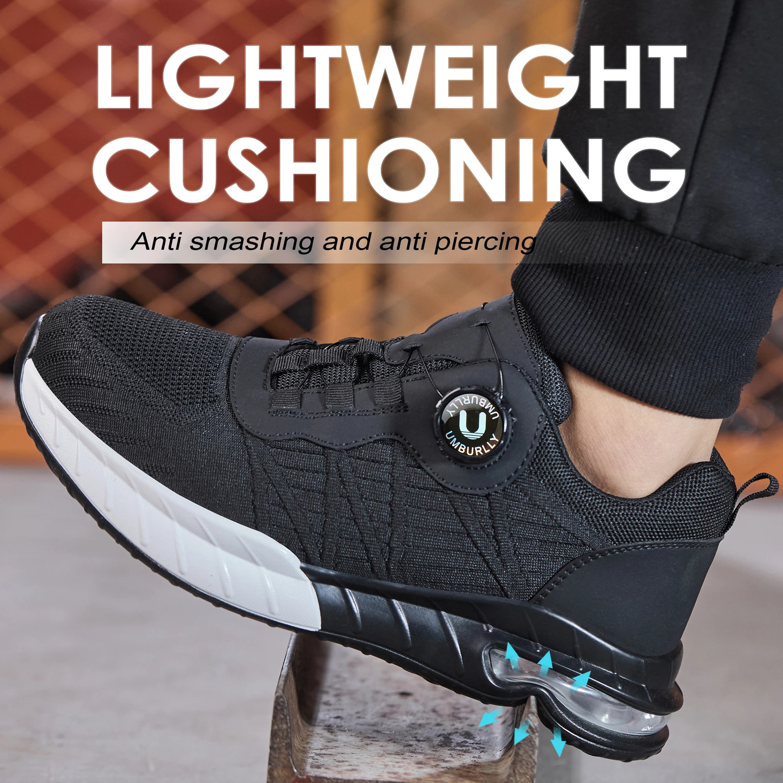 Mens Steel Toe Work Boots Cushioned Safety Shoes with Anti-Puncture Outsole Protection for Construction Industrial Work Shoes 250731