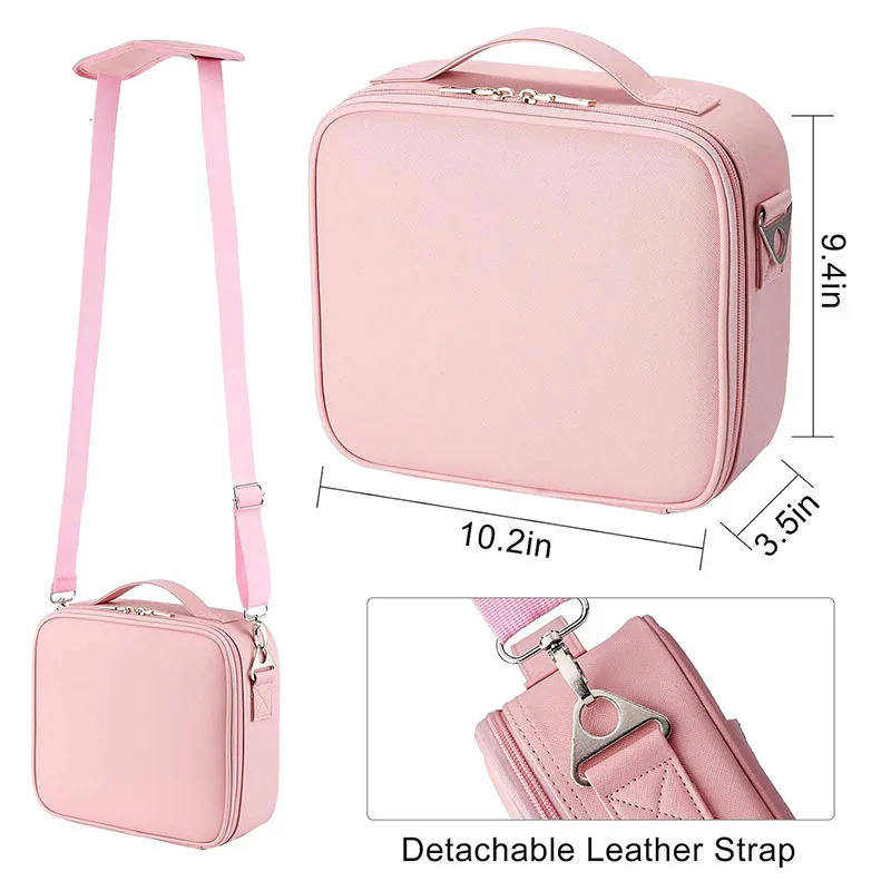 Waterproof PU Leather Cosmetic Bag Professional Large Capacity Storage Make up Handbag Case Travel Toiletry Makeup bag For Women 250731