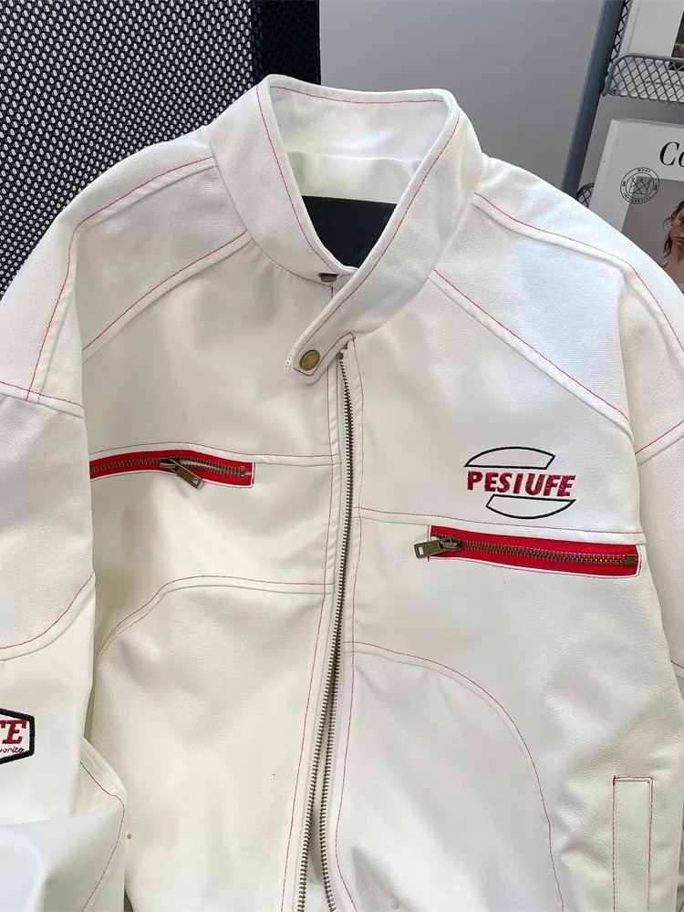 Highend Workwear Motorcycle Jacket for Women Spring Autumn Racing Coat American Retro ed Short Pu Leather Top 250731