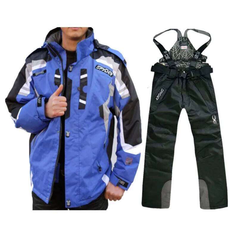 New Spider Ski Jacket Waterproof Cold-Proof Super Warm Men's Snow Suit ski suit
