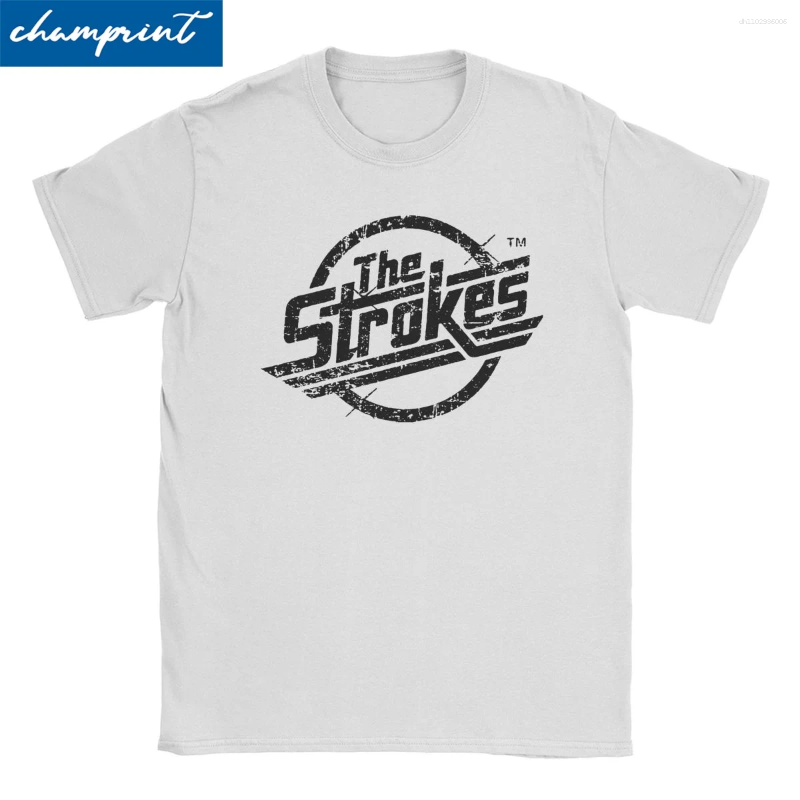 Men's T Shirts Stroke Black Style Shirt For Men Women Pure Cotton Cool T-Shirts O Neck Music Tee Clothes Graphic Printed