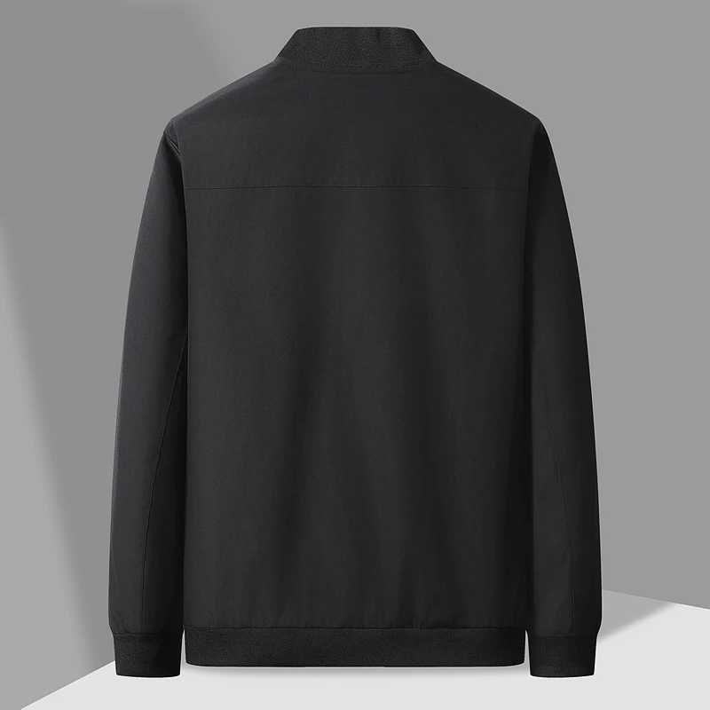 Spring and Autumn New Baseball Collar Short Loose Solid Color Jacket Mens Business Casual Thin Coat Trend XJ250801