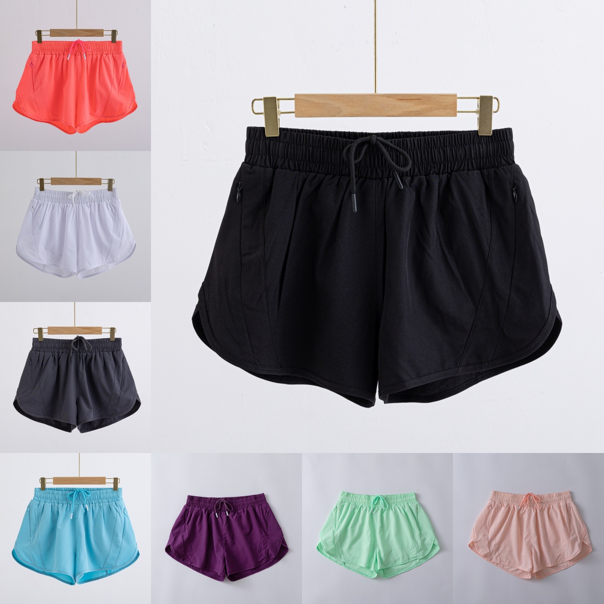 0160 Womens Yoga Outfits High Waist Shorts Exercise Short Fiess Wear Girls Running Elastic Adult Pants Sportswear ed Drawstring