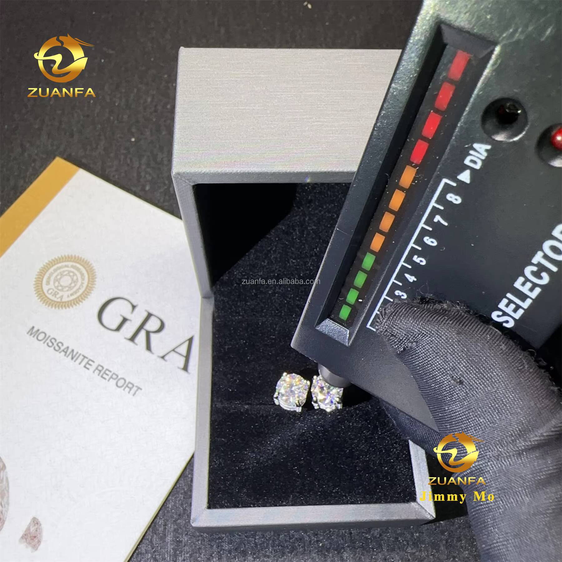 Bulk Stock Fashion Popular Rapper Fire Jewelry Iced Out Hip Hop Sterling Silver 925 Screw Back Moissanite Diamond Stud Earrings