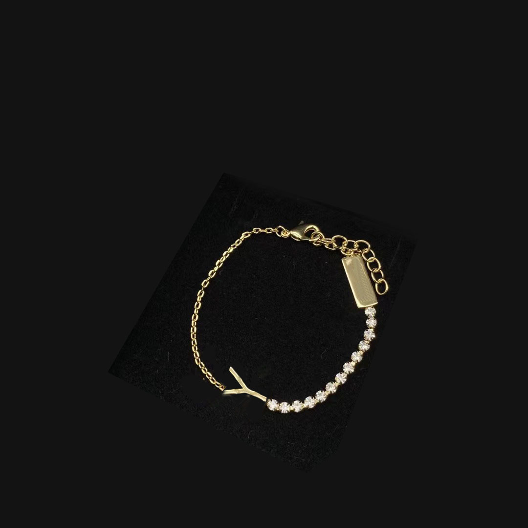 Luxury Designer Jewelry Pendant Necklaces Wedding Party Bracelets Jewellery Chain Brand Simple Letter Women Ornaments Gold Necklace