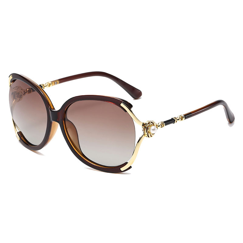Designer Sunglasses For Women Men Oversize Sunglasses Pearl Luxury Polarized Lens Goggle Pilot PC Frame Oversized UV400 Eyewear Luxury Style Sunglasse