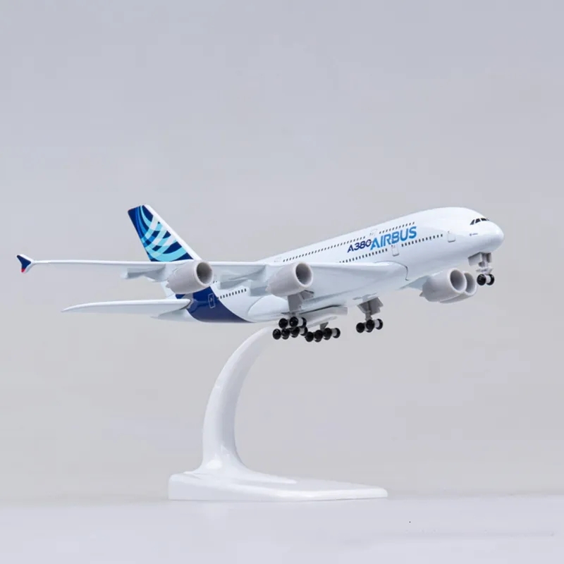 20CM Toys Airplane Airbus A380 Plane Model 380 Prototype Metal Miniature Plane Aviation Collection Gift Toy for Boy