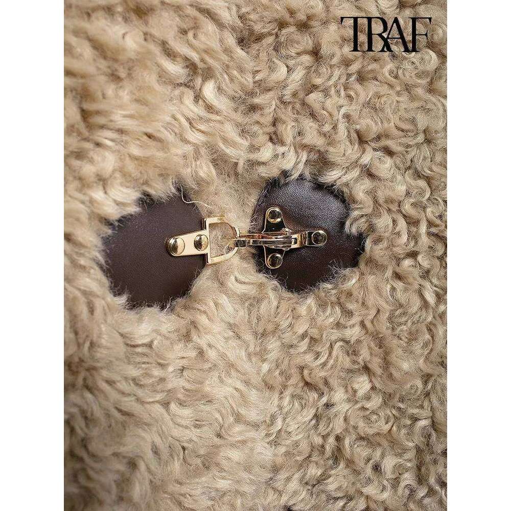 hoodie hoodie Women's Fashion Street Style Solid Color Long Sleeve Lapel Single Breasted Winter Padded Warm Teddy Jacket jacket jacket