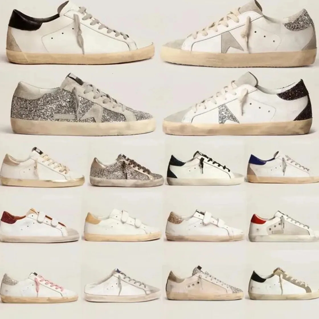 2025New Designer Vintage WOMENS mens Italy Style Genuine Leather Versatile Couple Flat Sneakers Style Casual Height Increasing Dirty Shoes chaussure Size 35-46 c0