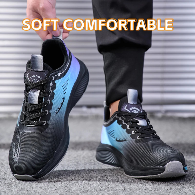 Mesh Steel Toe Shoes Mens Anti-Smash Anti-Punctur Safety Shoes for Summer Lightweight Breathable Work Footwear Wear-resisting 250731