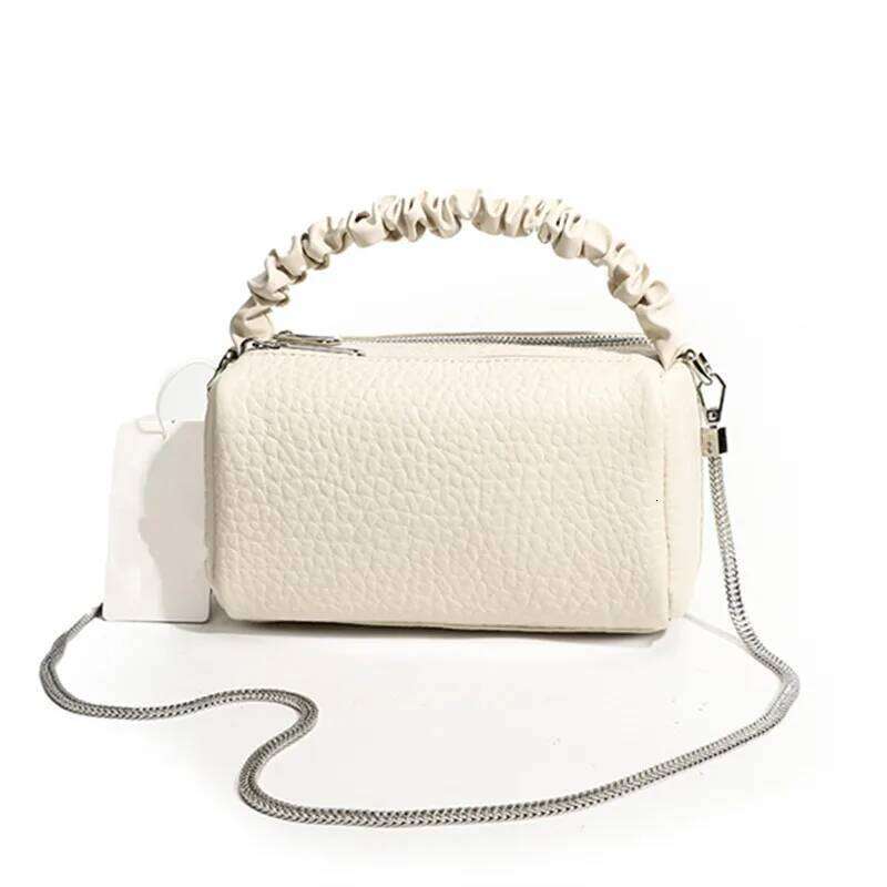 Brand 100%Cow Fashion Chain Women Shoulder Crossbody Tote New Designer Solid Color Genuine Leather Female Simply Handbag