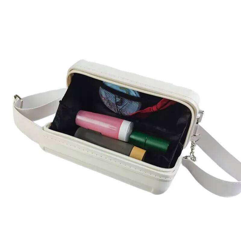 Compact Hardshell Makeup Case - Waterproof Crossbody Bag for Overnight Travel, Sports & Daily Use