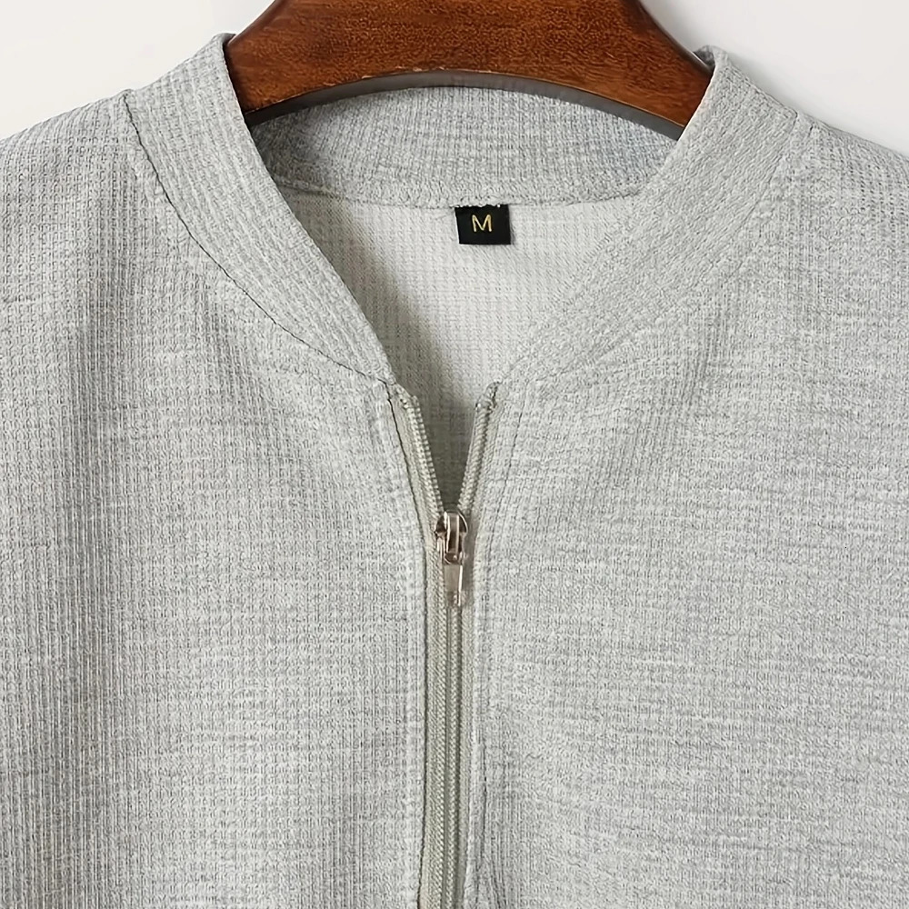 Mens Summer Suit Waffle Fabric ShortSleeved Top Jacquard Polo Shirt Drawstring Trousers 2Piece Set Mens leisure suit 250724