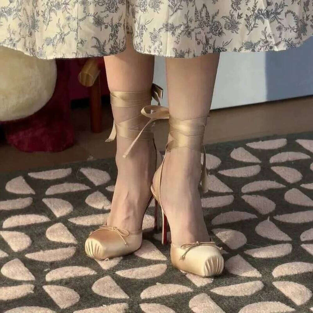 loubotins heel French Style Luxury Magnificent Ballet Dance CL Designer Loubitins Shoes Flat Head High Heel Pumps A9d