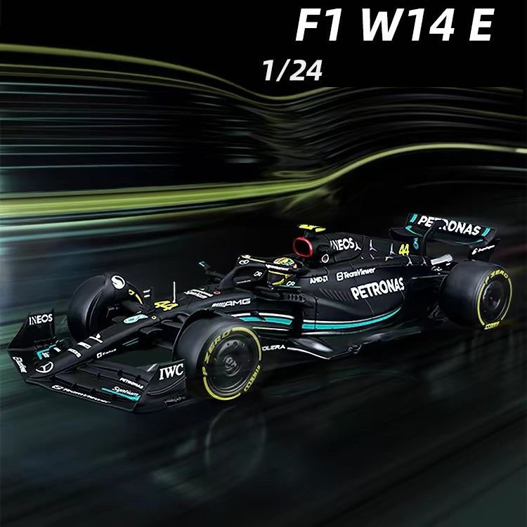 Free shipping Download 1 24 Mercedes-AMG F1 Team W14 2023 Large Size Special Edition #44 Hamilton Alloy Car Model Forla Racing Diecast Toy