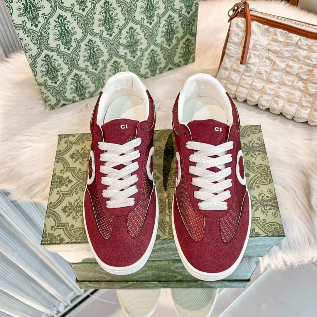 Italian designer women's lace-up casual shoes men's high-quality sports shoes comfortable outdoor couple style luxurious casual sports shoes