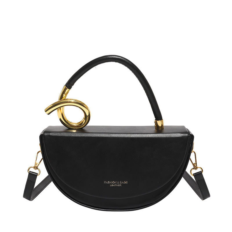 High-End Niche Personality Semi-Circular Handheld Box for Women 2025 New Fashion Light Luxury Single Shoulder Crossbody Saddle Bag ddmymoon
