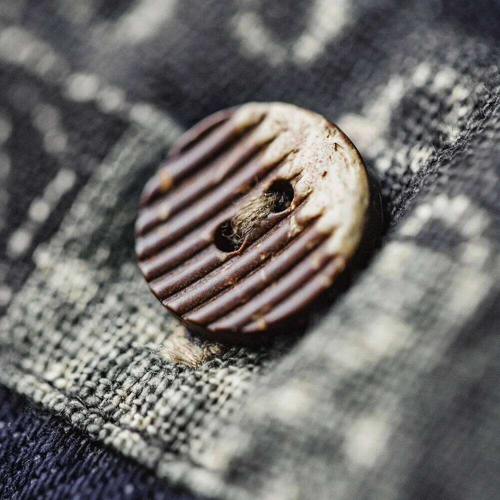 Designer Clothing 2025 Maden Retro Boro Denim Short Sleeve Shirt Men Summer Indigo Dyed Lapel Single Breasted Casual Overshirt Street Outfits Blouse