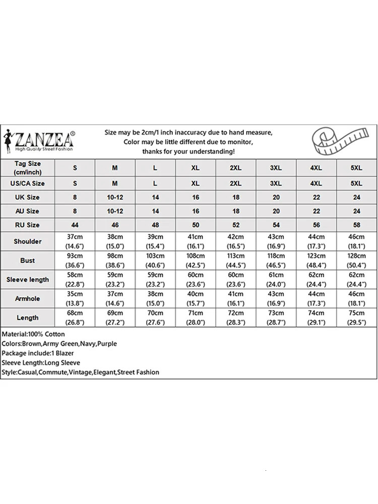 ZANZEA Women Blazer Fashion Autumn Long Sleeve Lapel Neck Shirt Thin Tops Solid Cotton Jackets Elegant OL Work Outwears 250731