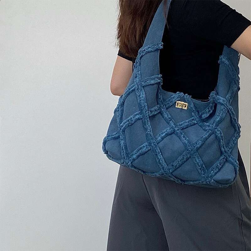 Women's Tote New High-end Niche Design Canvas Large Capacity Shopping Shoulder Bag