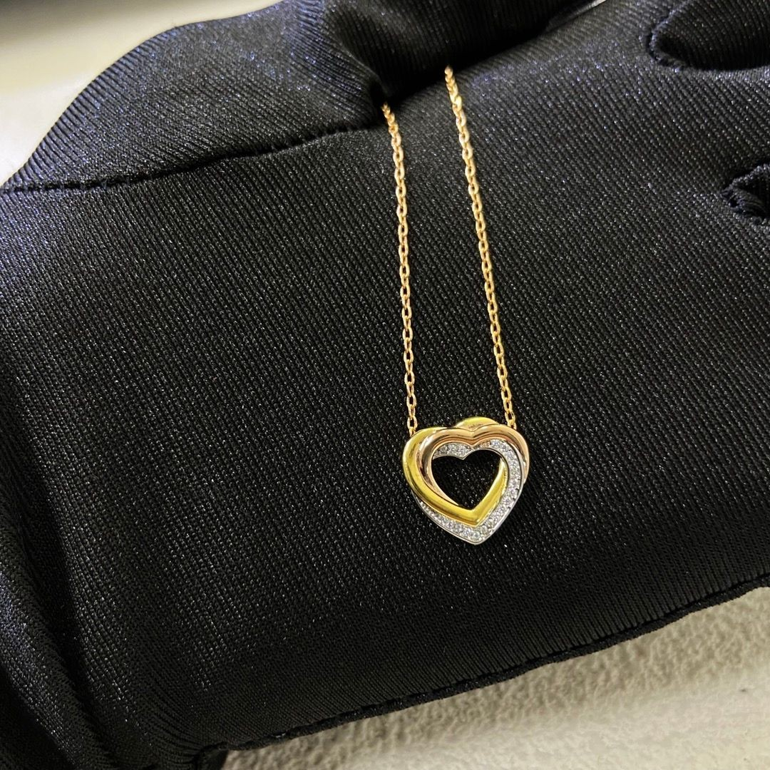 Pendant Necklaces Women Love Pendant Necklaces Heart shaped Pendant Necklace Designer Jewelry Accessories Gold Plated Hot Fashion Brand Long Chains