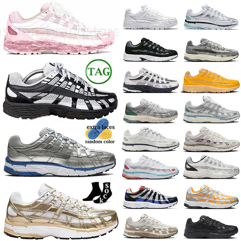 Casual Designer Running Shoes P6000 P 6000 Designer for Men Women Sneakers Triple Black White Khaki Wolf Grey Metallic Sier Racer Blue Womens Outdoor Sports Trainers