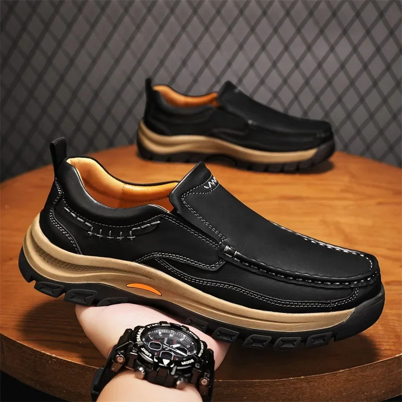 Fashion Trendy Male Driving Shoes Versatile Non-slip Hiking Shoes Comfortable Outdoor Mens Loafers Moccasins Treking Footwear 250731