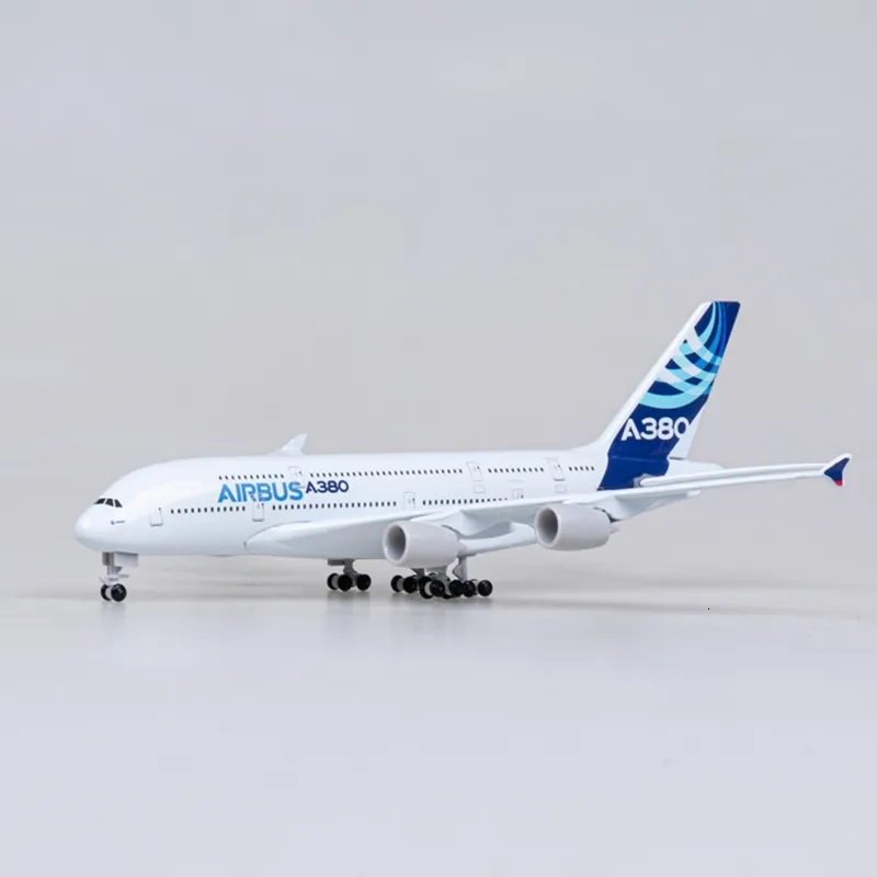 20CM Toys Airplane Airbus A380 Plane Model 380 Prototype Metal Miniature Plane Aviation Collection Gift Toy for Boy