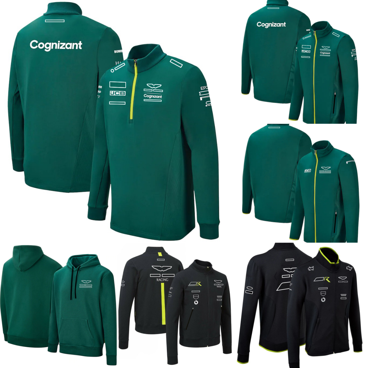 F1 Team Driver Hoodie Jacket Formula 1 Racing Full Zip Jacket Fans Hooded Sweatshirt Men 1/4 Zip Sweater Long Sleeve Pullover Custom