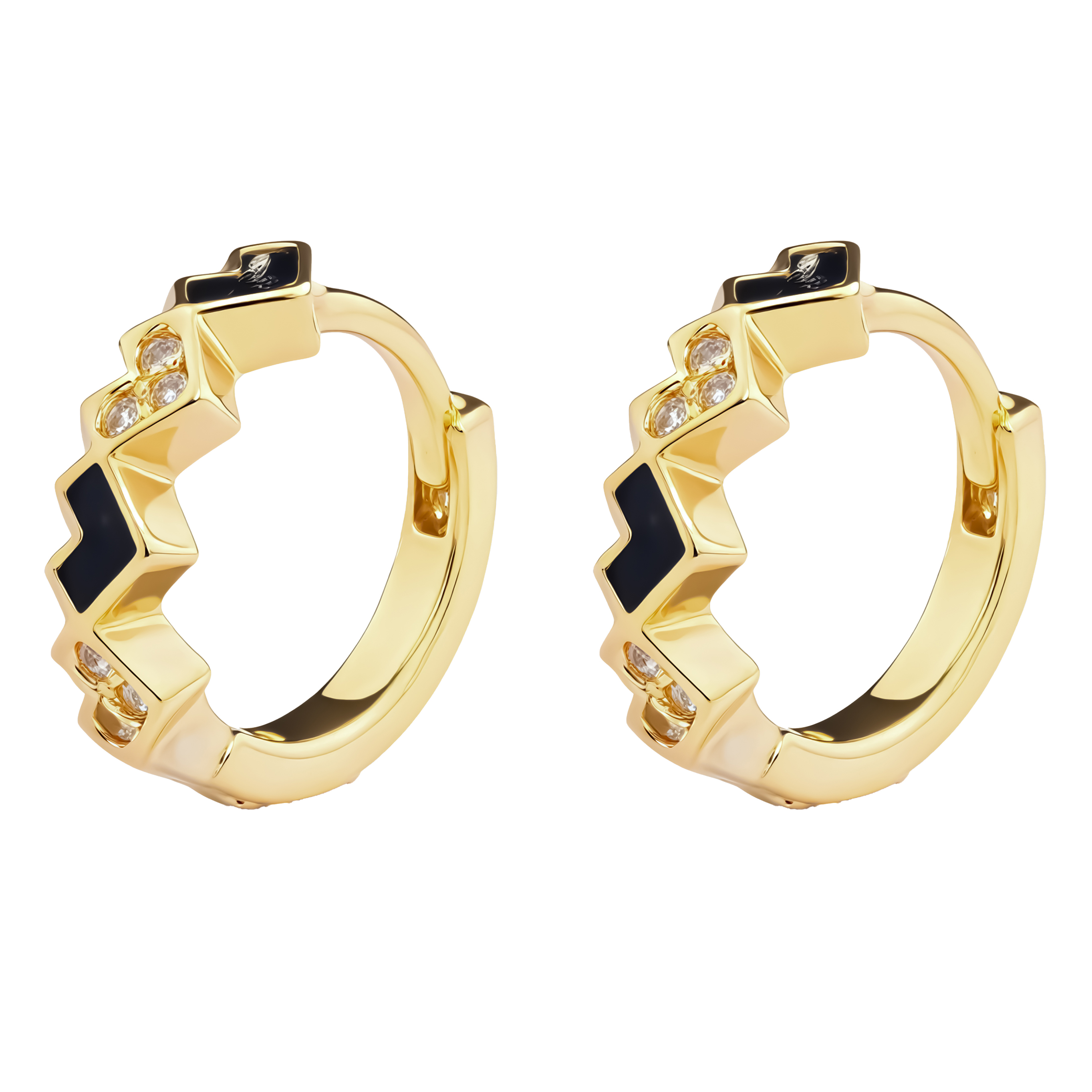Cross border new copper inlaid zircon four leaf clover irregular earrings Fried Dough Twists earrings pierced jewelry