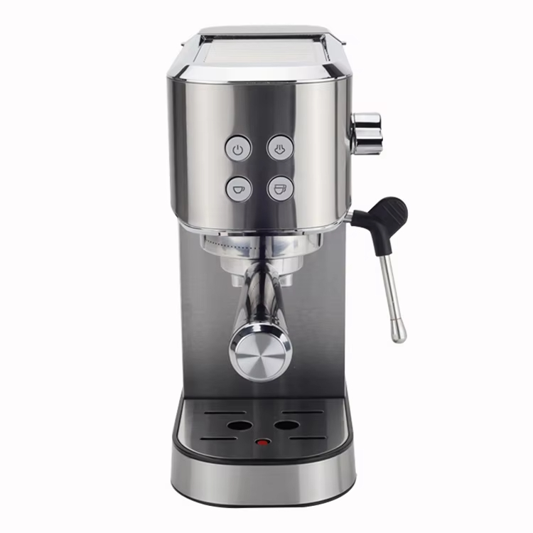 electric Italian espresso coffee maker machine 1350W coffee machine for office and house auto milk frother stainless steel for latte and cappuccino