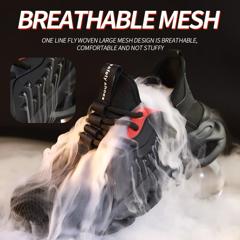 48 Size Steel Toe Cap Light Breathable Sneaker For Men Unisex Work Safety Shoes Anti-smash And Anti-puncture Safety Sneakers 250731