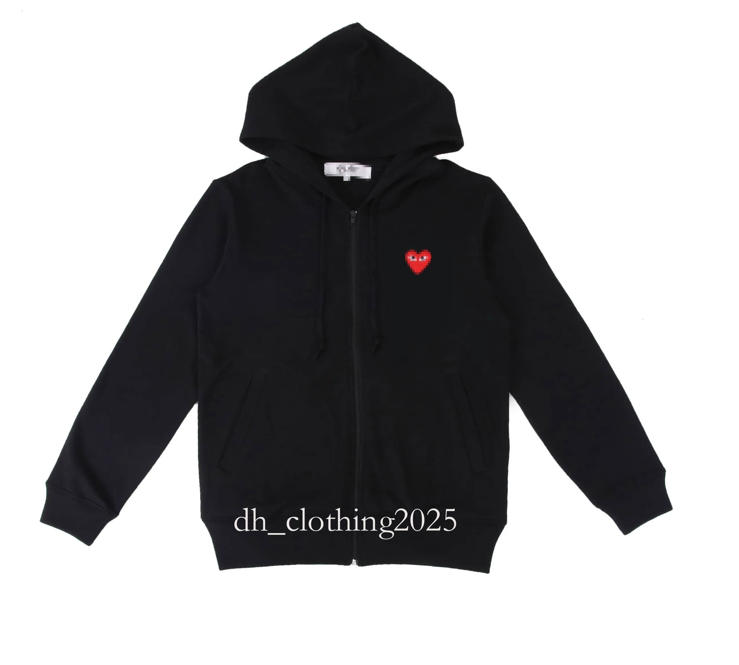 Comme Desvgarcon Hoodie Designer Pullover Unisex Sweatshirt Play Heart Pattern Printed Red Heart Embroidery Cotton Long Sleeve Jackets Loose De High Quality d51