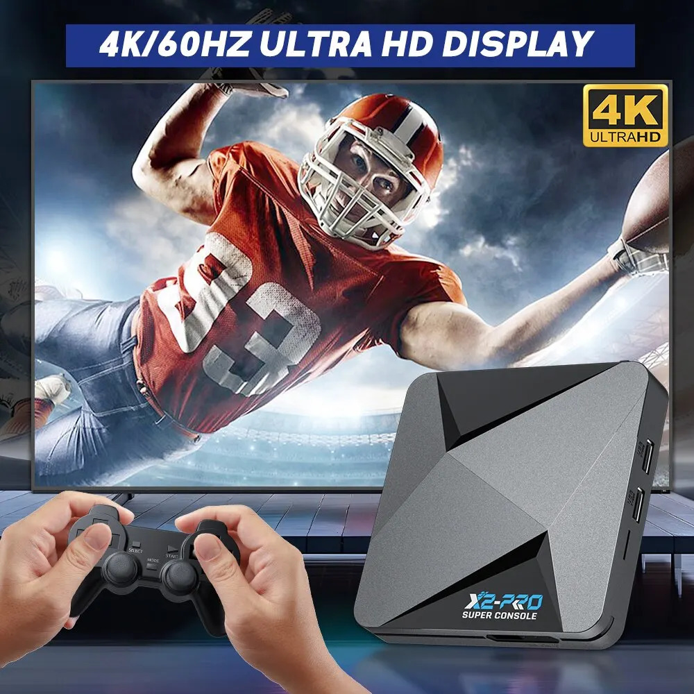 KINHANK Retro Video Game Console Super Console X2 Pro with 90000 Video Games for PS1/DC/MAME/SS with Gamepad Kid Gift Game Box 250801