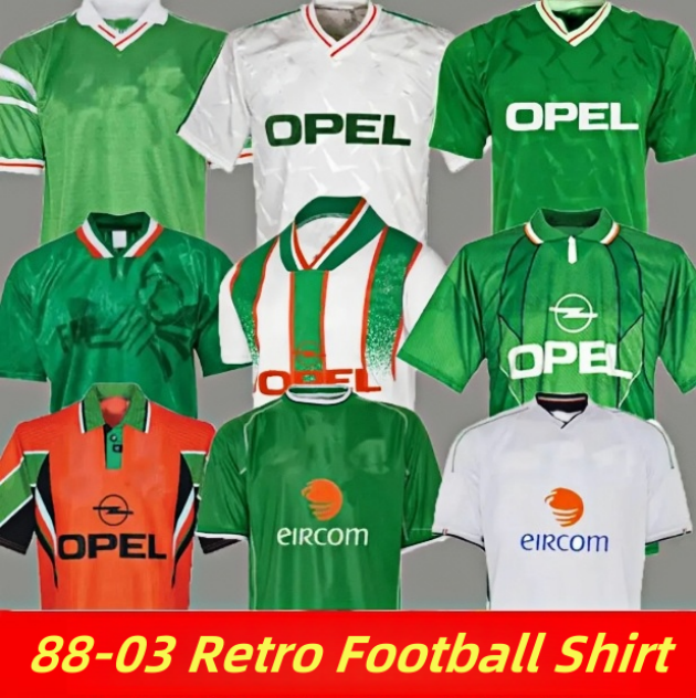 88 90 92 94 96 97 02 03 Retro IrELand jerseys HOUGHTON McGRATH KEANE SHERIDAN football jerseys