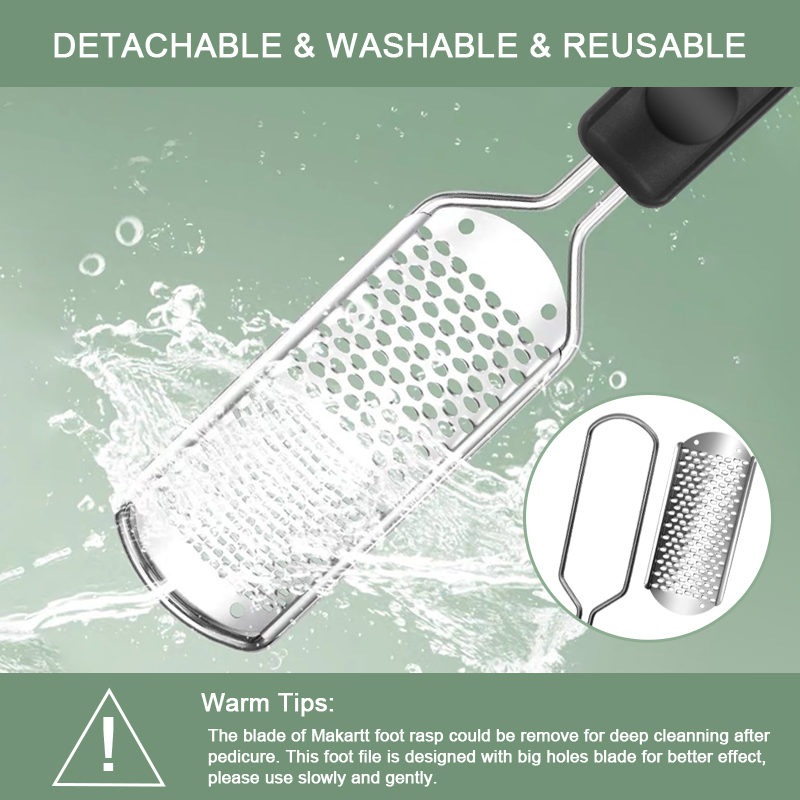 Compact Foot File with Removable Handle Perfectly Suits Hand Size