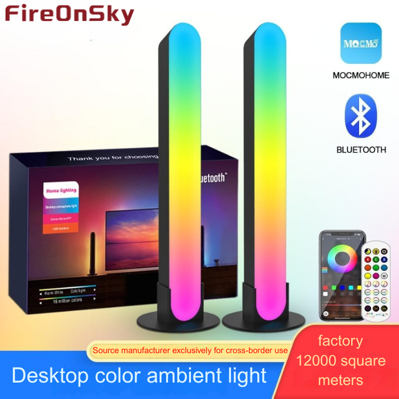 Rhythmic LED Desk Lamp with Built-in Speaker for Music Synchronization - Remote Control by Bluetooth -HCP061