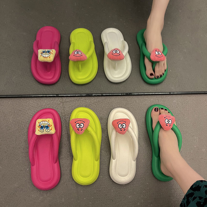 2025 New Designer Eva Women's Flip-flops Sandals, Anti-slip Korean-style Outdoor Toe Column Sandals, Breathable Beach Slippers