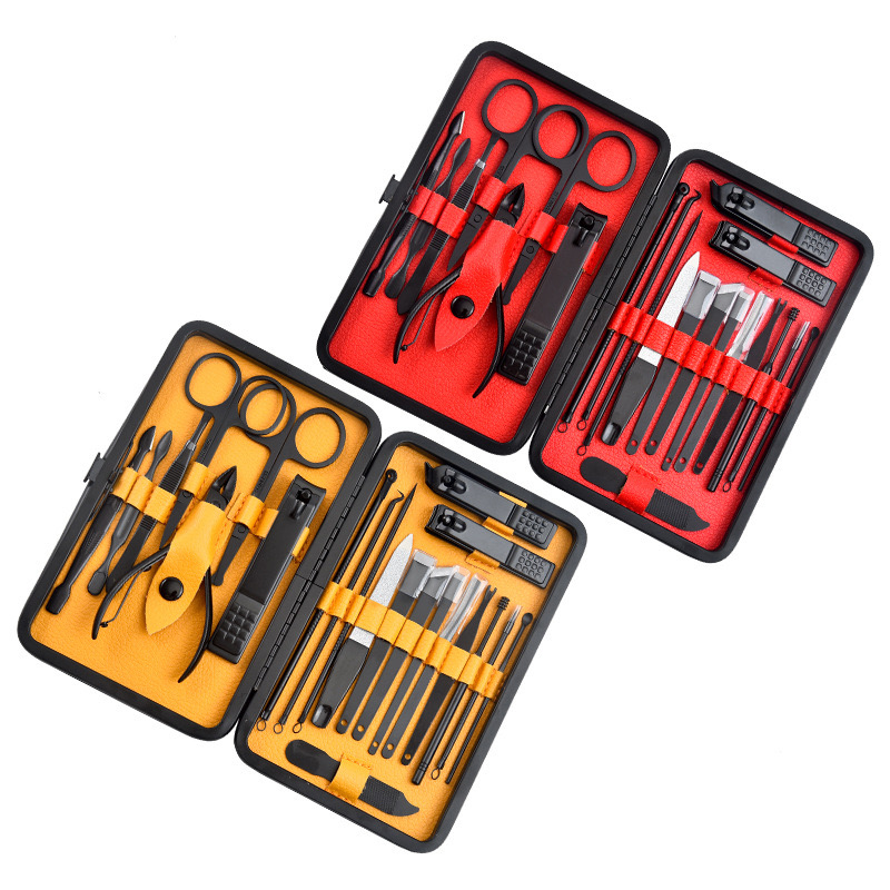 Stainless Steel Nail Repair Tool Set with Leather Case - Professional Kit for Nails