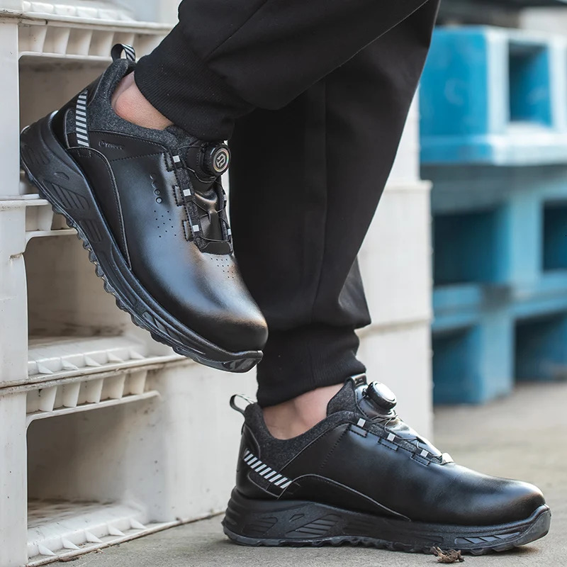 Indestructible Shoes Men Safety Work Shoes Steel Toe Cap Puncture-Proof Boots Construction Breathable Protective Sneakers 250731