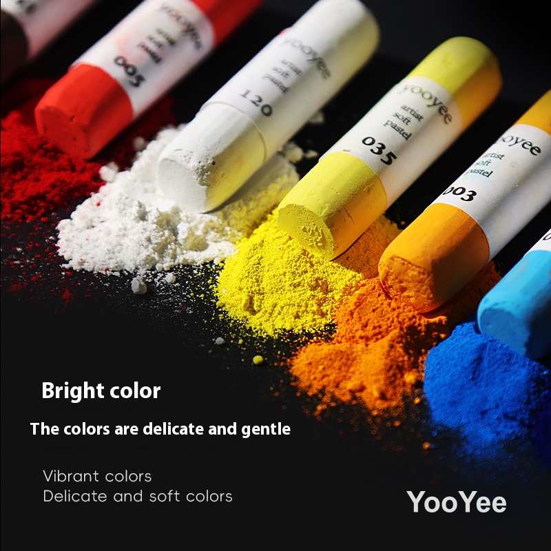 Shupuflecale paints come in a uniform color. They are pure imported colored chalk and are made with soft-handling chalk.