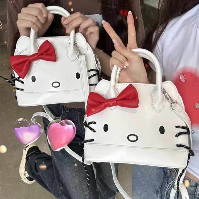Fashion Bow Big Face Cat Women's Shoulder Bag Free Shipping Designer Luxury New Handbag Sweetheart Girl Casual Student Bag