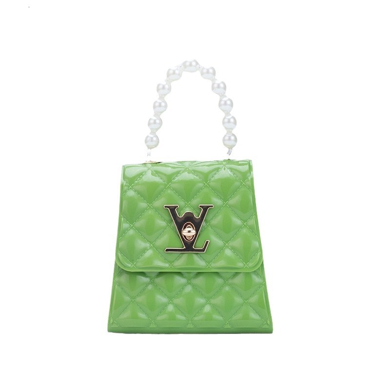 Lanjia- Style Dia Mesh Dinner Mini Handbag Free Shipping Designer PVC Pearl Jelly Fashionable Stain Resistant Easy To Wash Shoulder Crossbody Bag E5ca