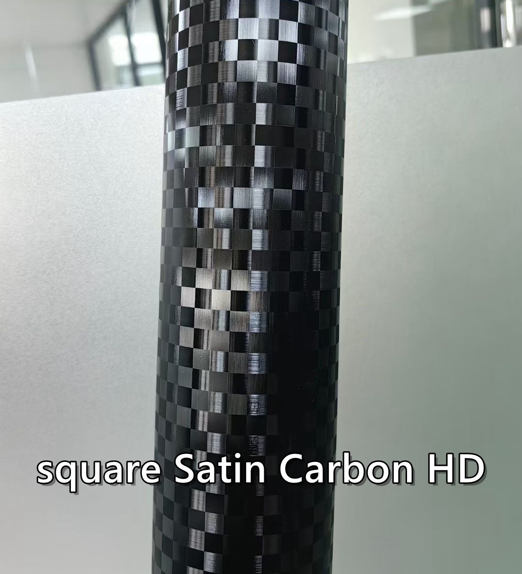 2025 Various Hot Sale HD Carbon Vinyl Wrap Covering Film With Air Release Initial Low Tack Glue Self Adhesive Foil 1.52x18m 5X59ft With PET Liner