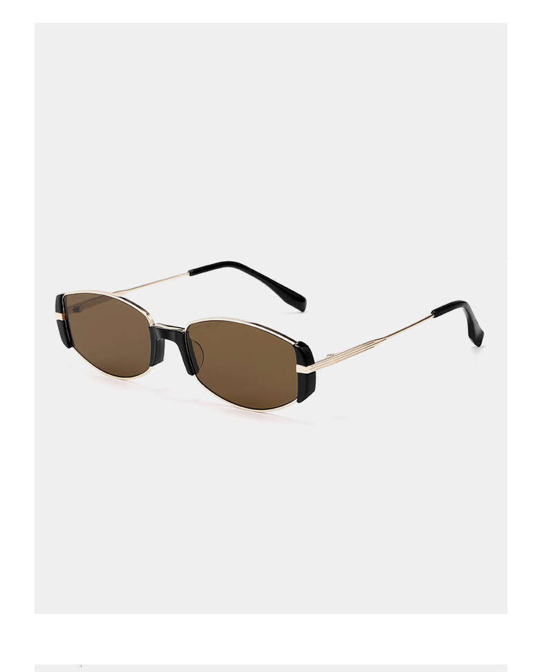 DHcollections Vintage Cat-Eye Sunglasses UV400 Gold/Brown Tortoise Frame, Retro Chic & Face-Slimming Design for Women