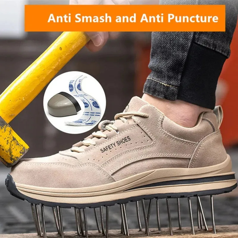 safety autumn shoes breathable work shoes anti stab work sneakers with steel toe indestructible shoes anti smashing safety shoes 250731